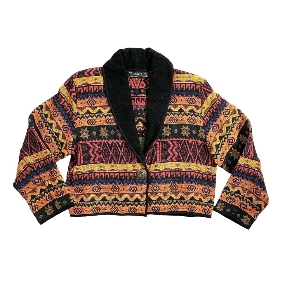 New Identity 100% Cotton  Tapestry Vintage Jacket SZ M